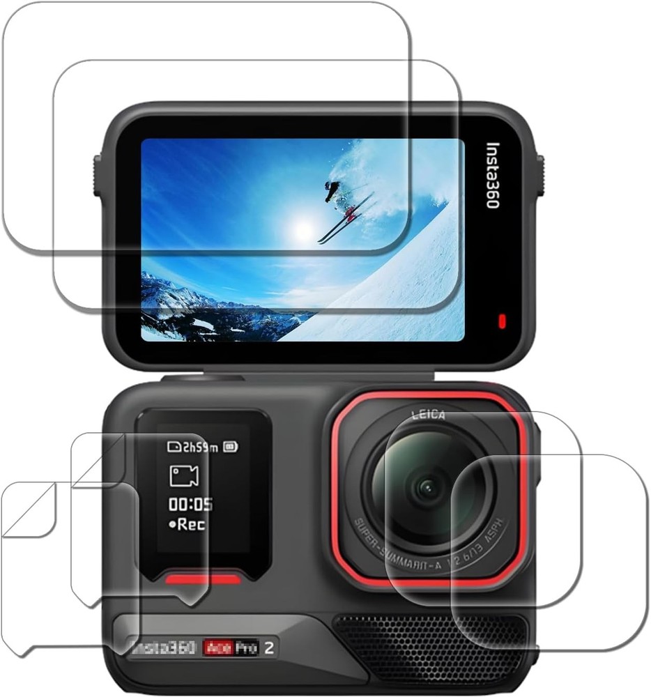 [2+2+2Pack] Screen Protector for Insta360 Ace Pro 2+Lens 3+3