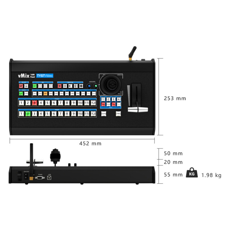 TYST vMix 1600 Panel Wireless Director Switcher for Live Streaming Broadcast REC