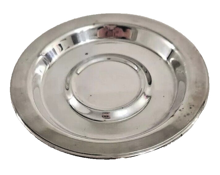 Vtg Oneida Silversmiths Small Serving Plate 6" MCM Decorative Coaster Tray
