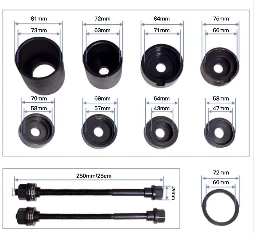 Rear Subframe Bushing Removal Tool For BMW E32 E34 E38 E39 E60 E65 E66