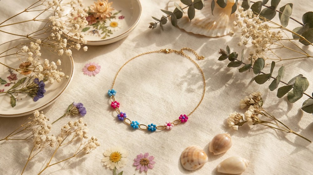 Colorful Flower Necklace