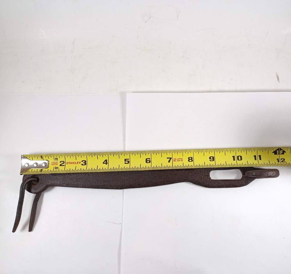 Antique Primitive Forged Wrought Iron Door Gate Hasp