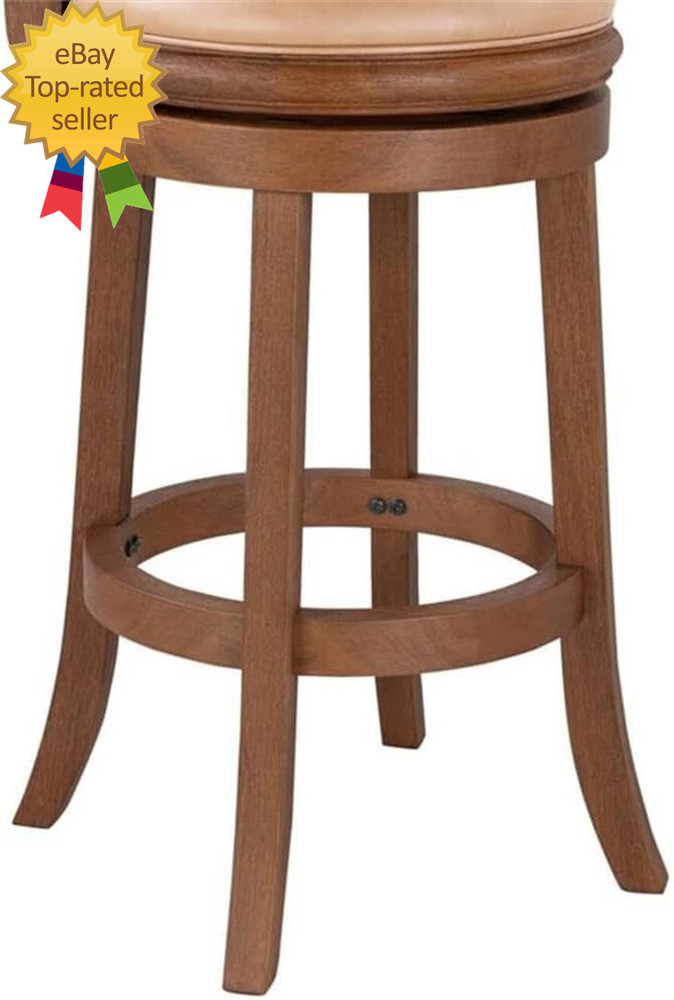 Augusta Swivel Bar Stool Chestnut Wire Brush