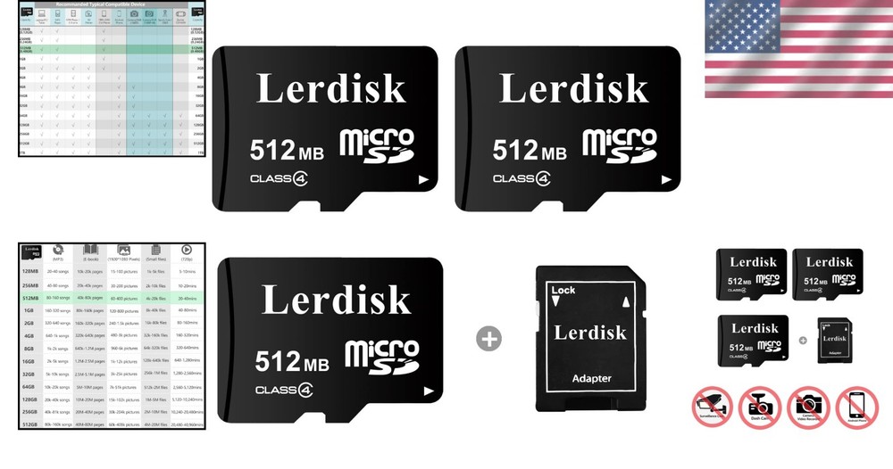 Durable Class 4 Micro SD Cards 512MB - Essential Storage for Small Files