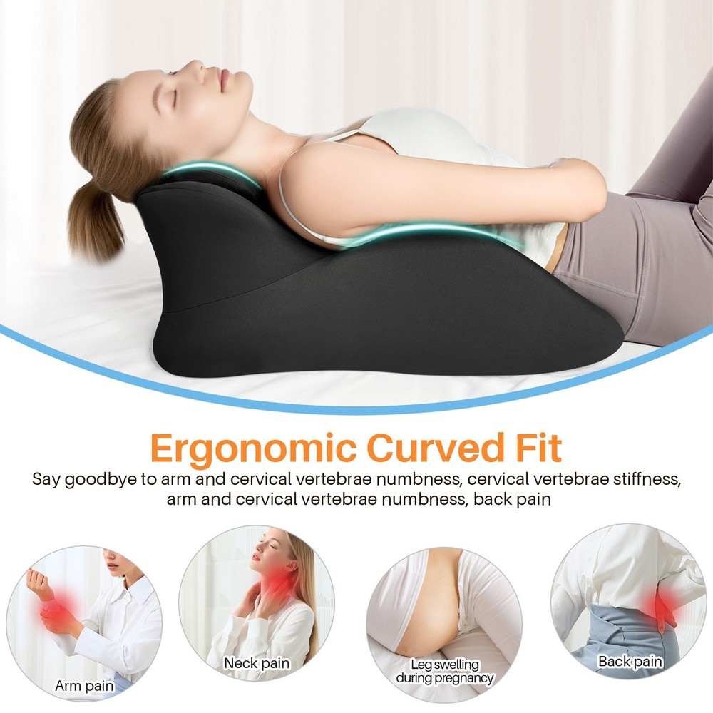 Memory Foam Wedge Pillow Orthopaedic Back Lumbar Support Bed Sleeping Pillow