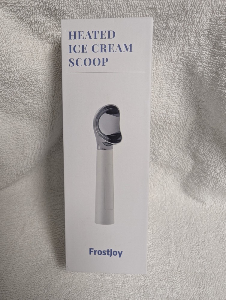 Heated Ice Cream Scoop Rechargeable, White Handle