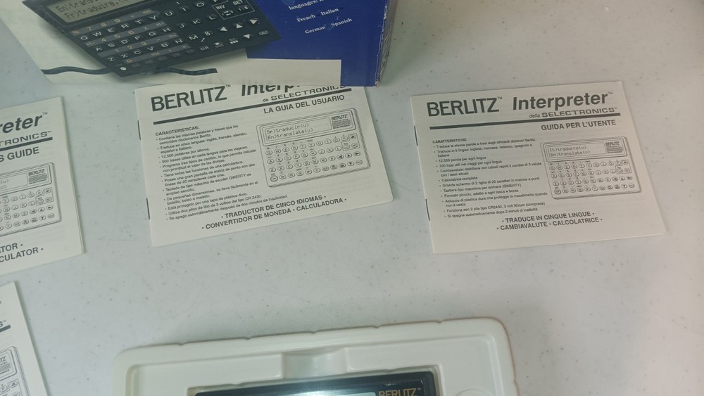 Berlitz Interpreter by Selectronics TR500 Five Language Translator Untested
