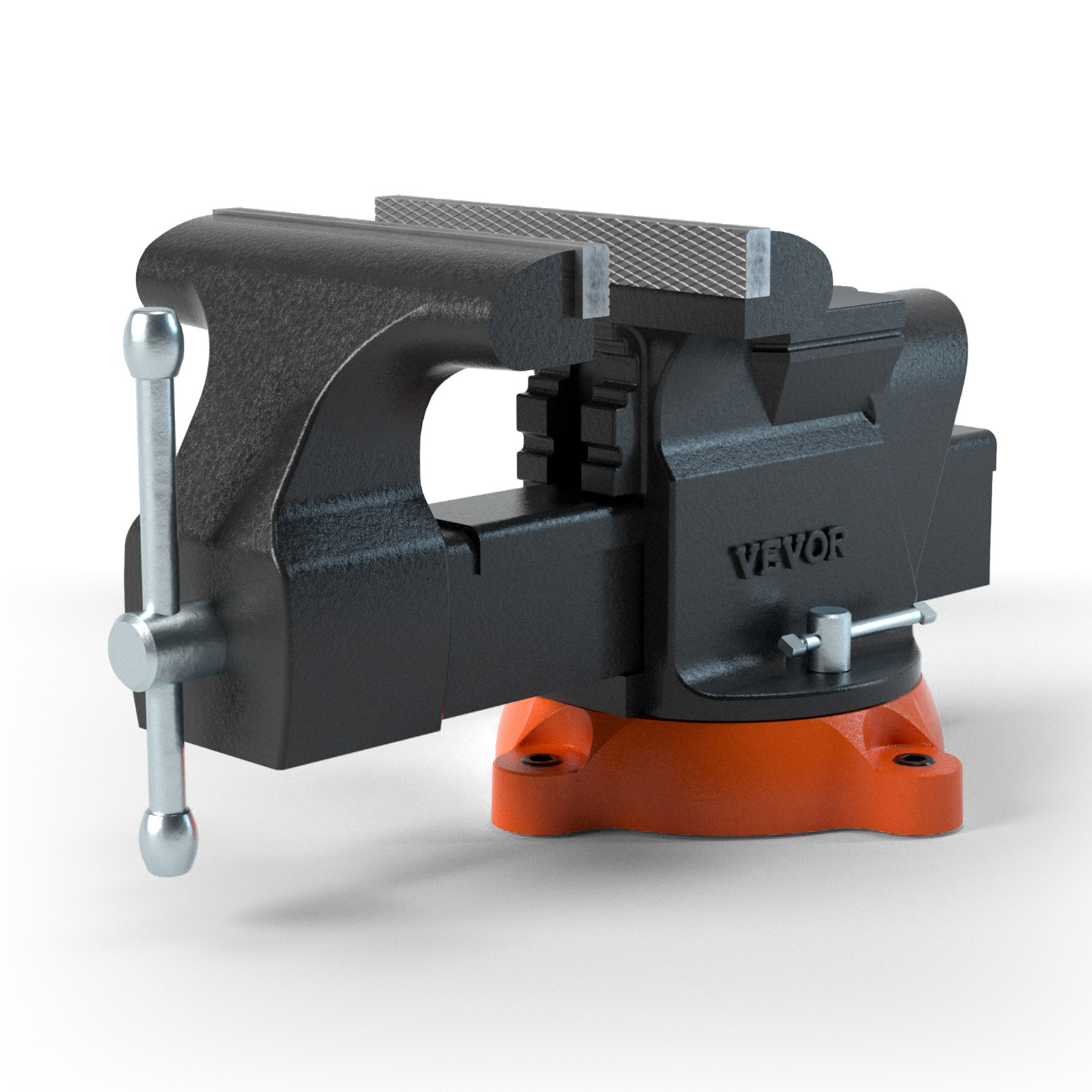 VEVOR 6" Bench Vise w/ Anvil 360°Swivel Locking Base Heavy Duty Ductile Iron