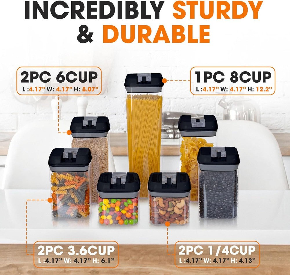 Cheer Collection 7 Piece Food Storage Container Set