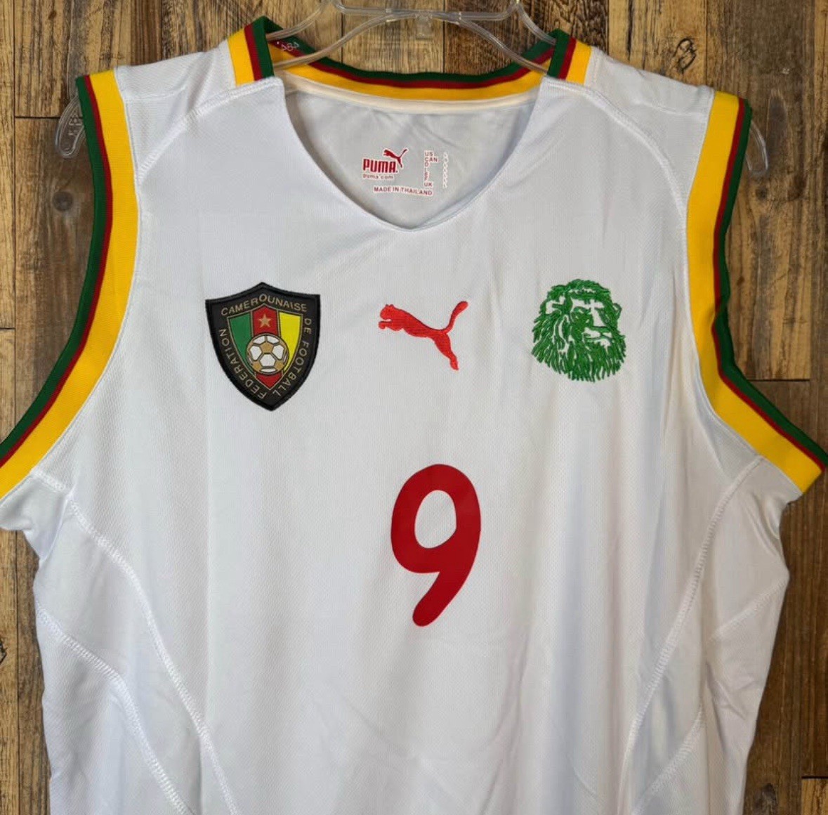 Cameroon 2002 Away WC Men’s L Soccer Jersey ETO’O #9