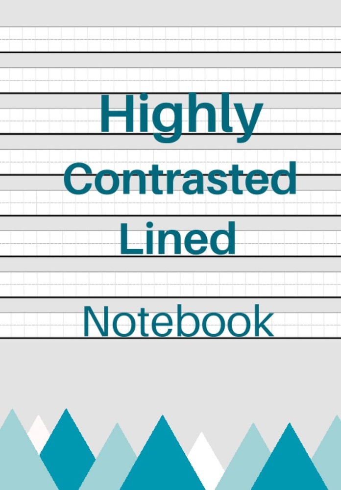 Highly Contrasted Lined Notebook: B5, Widelines, Dyslexia, Dysgraphia Paper, Rai