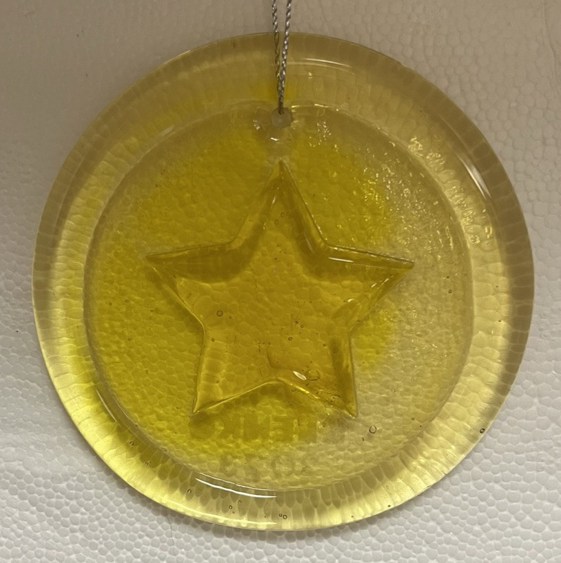 Blenko Glass Suncatcher - Star - Citrine