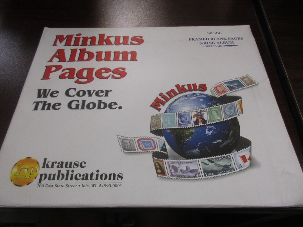 "MINKUS"  ALBUM PAGES  MF3BL  FRAMED BLANKS PAGES    W/FREE SHIPPING!!!