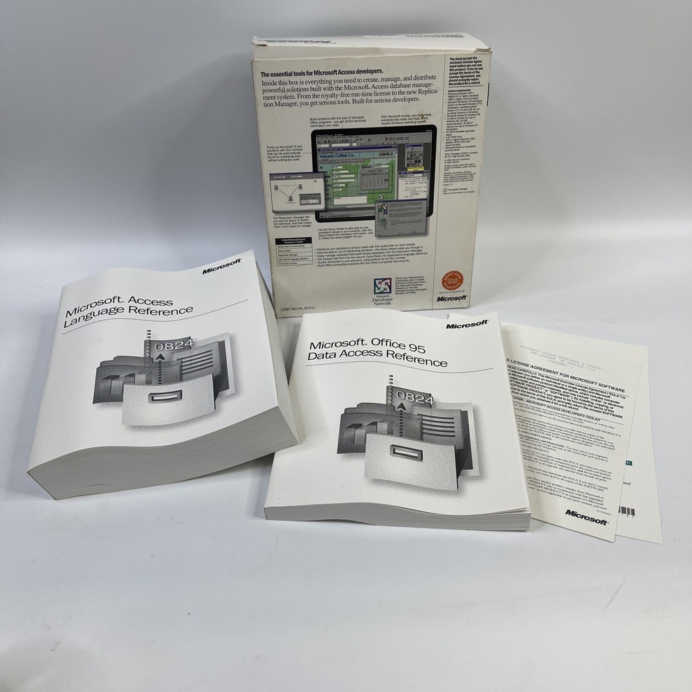 Authentic Microsoft Access Windows 95 7.0 DBMS Developers Toolkit No CD-ROM