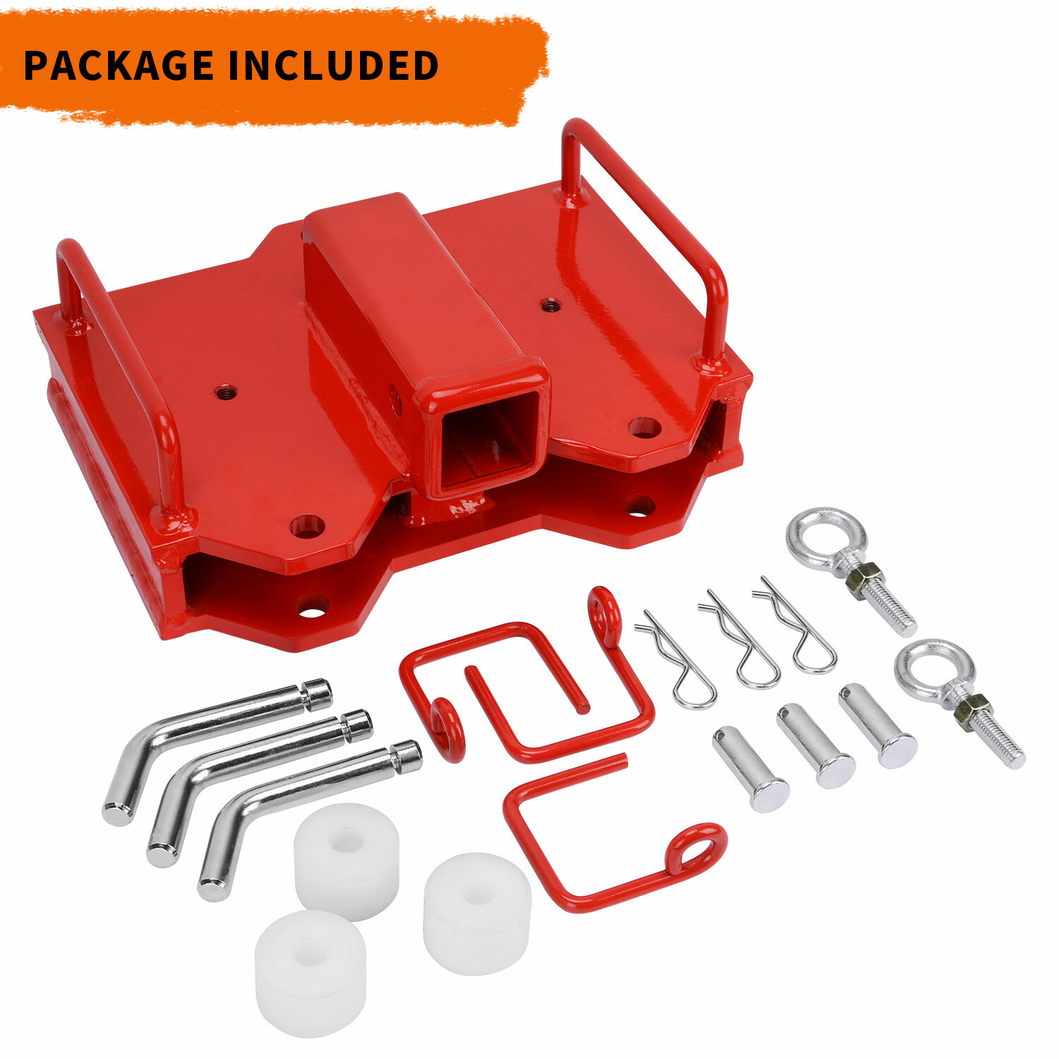 2'' Forklift Trailer Hitch Receiver Tow Hitch Attachments for Dual Pallet Fork