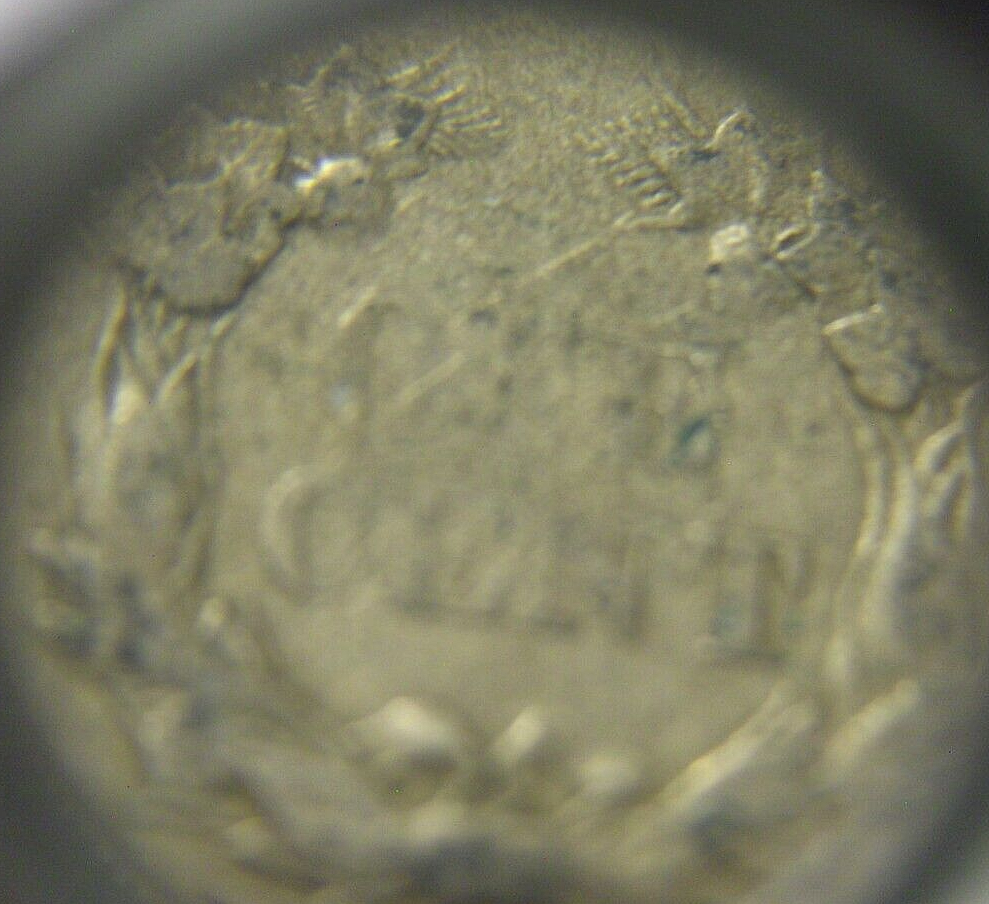 RARE 1858 SMALL LETTERS ROTATED DYE FLYING EAGLE SMALL CENT COIN-WEAK STRIKE!