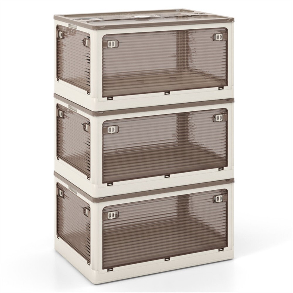3-Pack Stackable Storage Bins 23.5 " X 16.5 " X 13.5 "