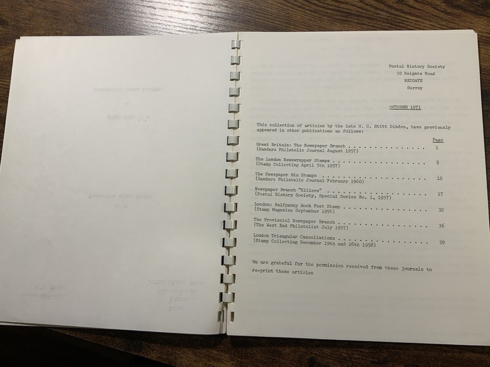 Newspaper Branch Cancellations By W G Stint Debden Postal History Paperback Book