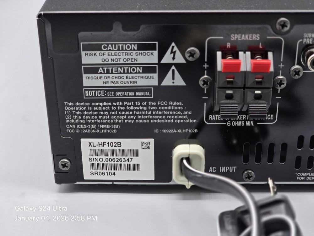 Sharp XL-HF102B Hi-Fi Bluetooth Component System CD Player Speakers W/ Remote