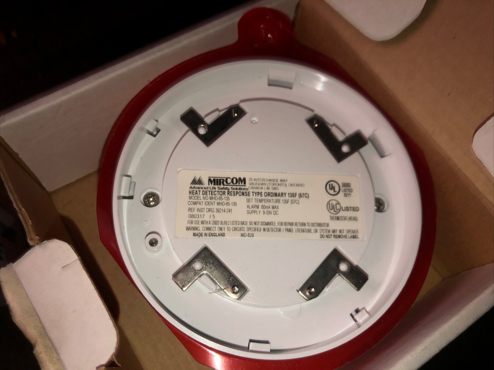 Mircom MHD-65-135 Heat Sensor NIB