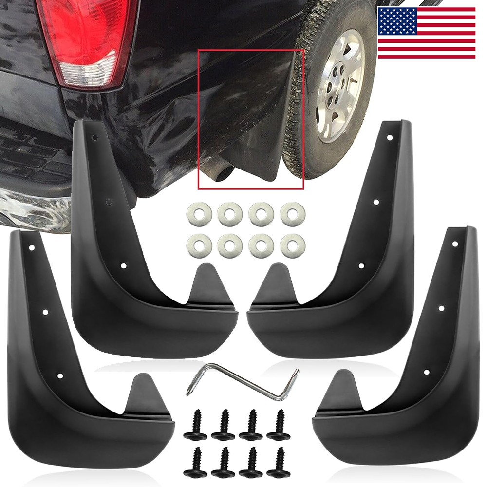 4PCS Mud Flaps for Car Universal Splash Guard PP Mudguards Fits Most Vehicles ZU