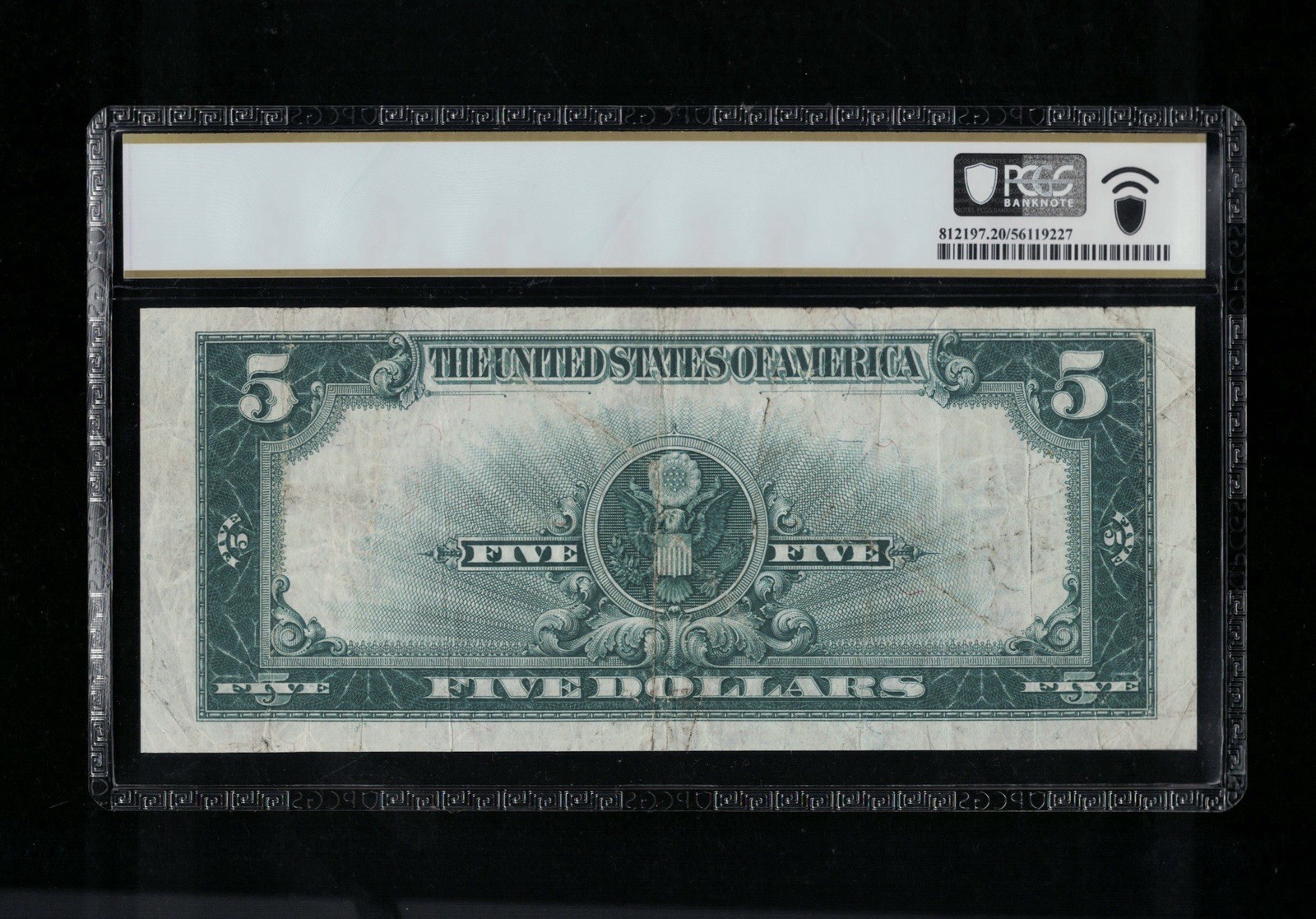 SC 1923 $5 Fr.282 “Porthole” Silver Certificate - PCGS 20 Very Fine (666B)