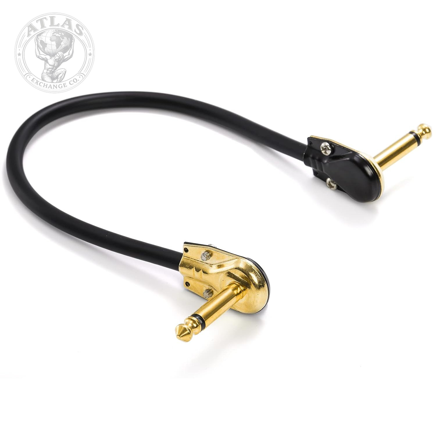 AVLA 4 Pack Guitar Patch Cables, 12 Inch Flat Low Profile Pedal Instrument Cable