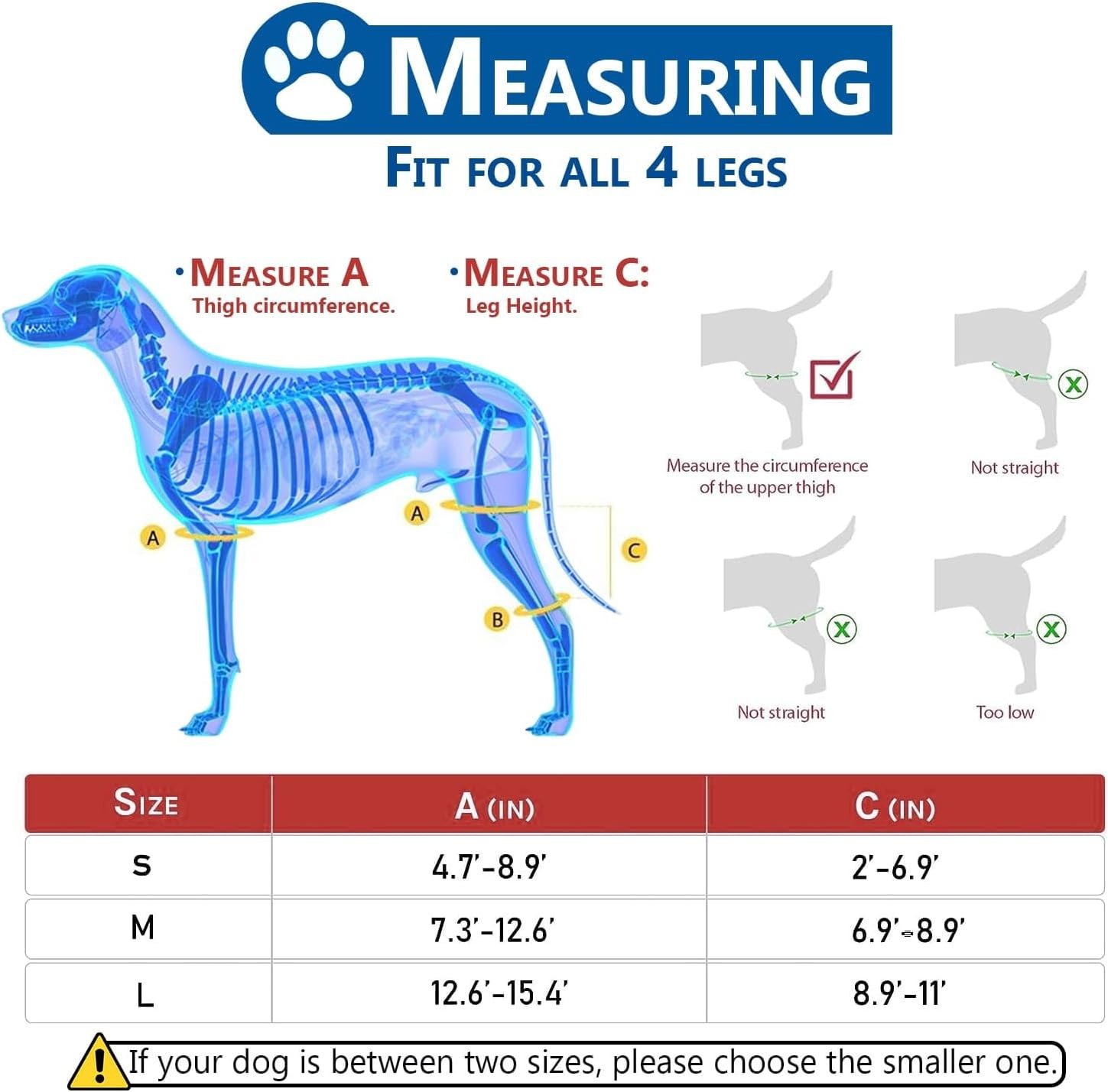 Dog Knee Brace for Torn Acl Hind Leg for Support with Cruciate Ligament Injury,