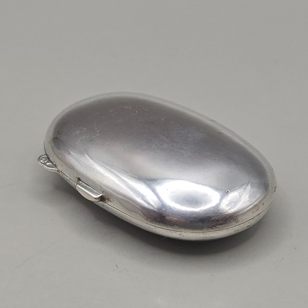 Antique 800 Silver Pill Box Snuff Box