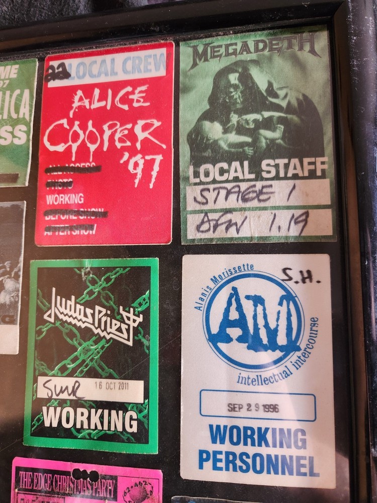 ROCK BAND CREW AND BACKSTAGE PASSES