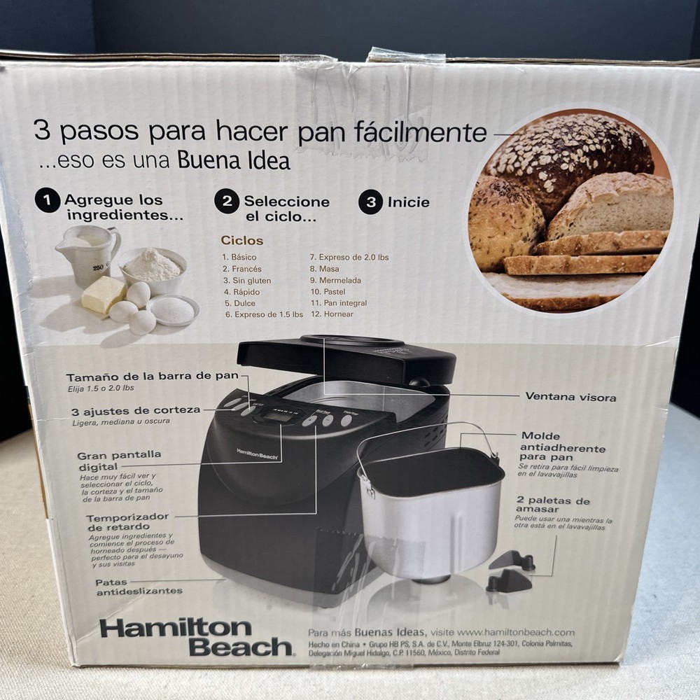 Hamilton Beach 29882 Home Baker Bread Maker Machine 2lb Digital