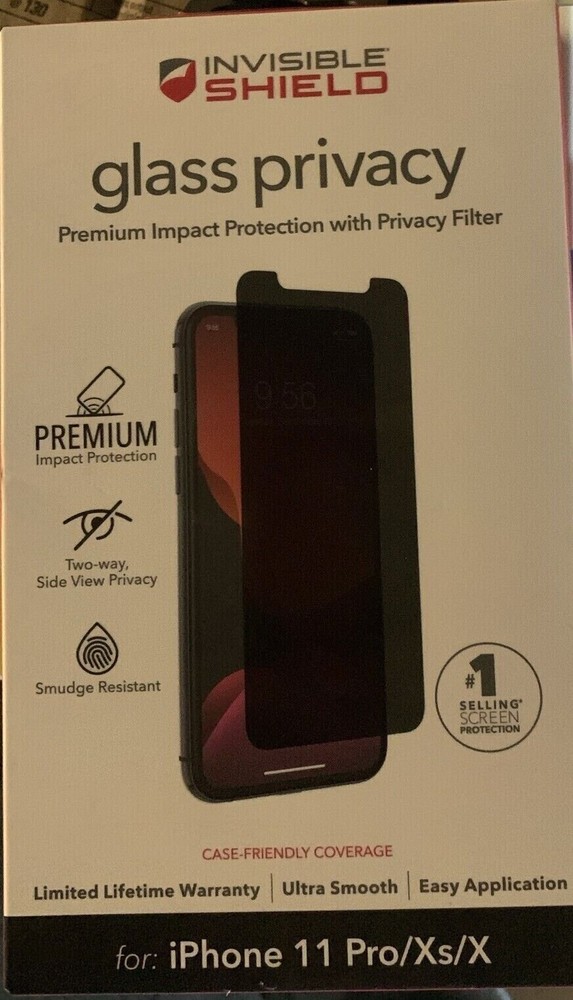 ZAGG Invisible Shield Glass Privacy Screen Protector iPhone 11 Pro Max/XS Max