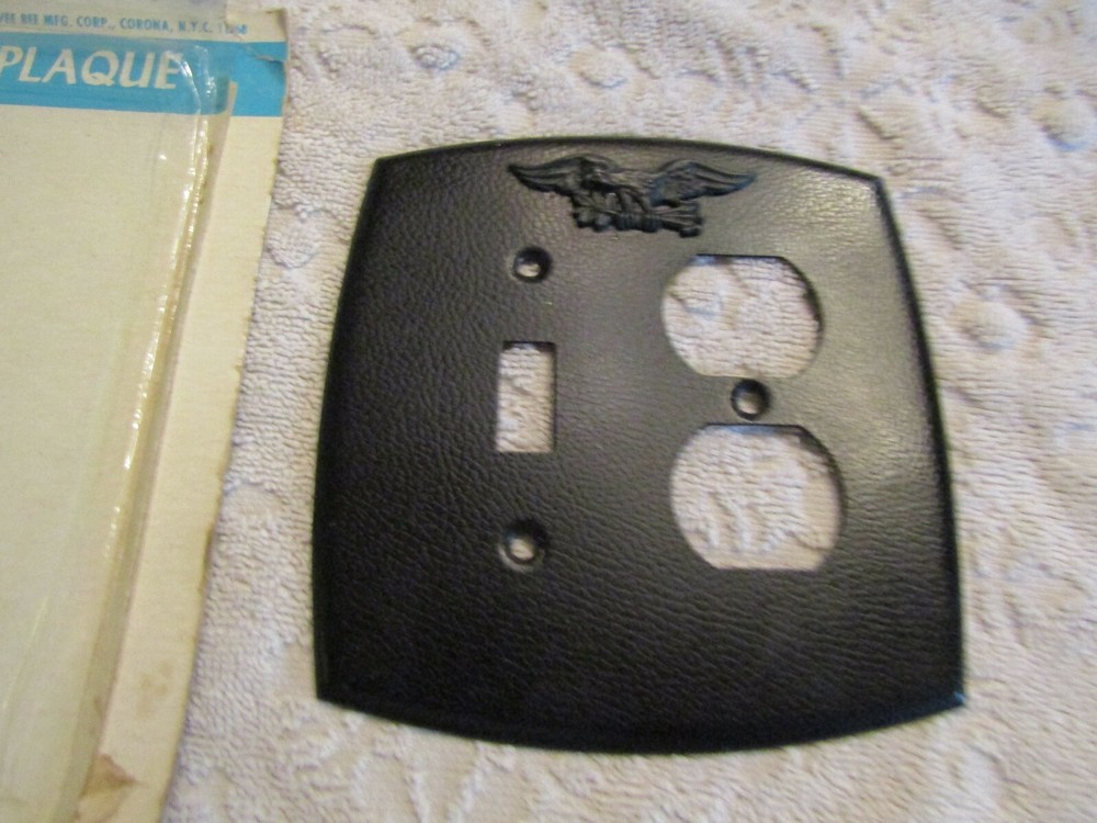 Vintage Vee Bee Metal Switch Plate Centennial Eagle Light Switch Double Outlet