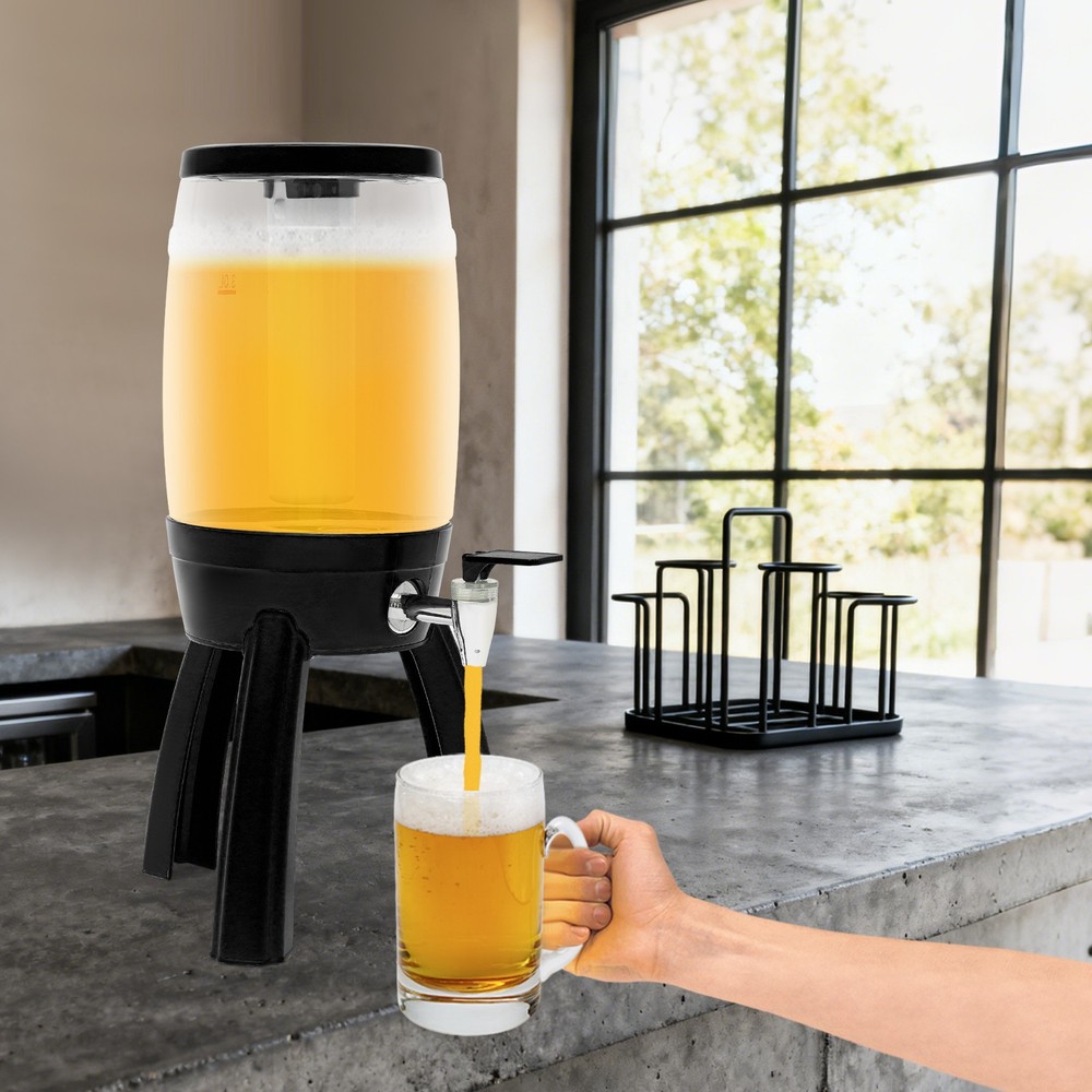 Modern style beer barrel black suitable for bars, restaurants