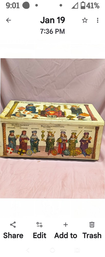 Vintage E.Otto Schmidt Nuremburg Collectable Tin Box