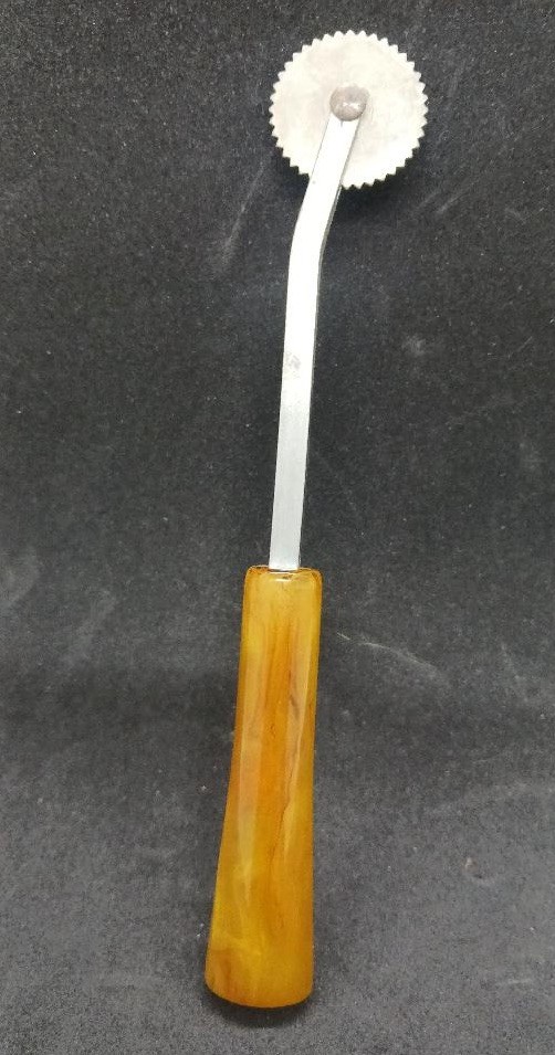 Vintage Butterscotch Bakelite Handle Sewing Pattern Tracer Tracing Wheel Tool