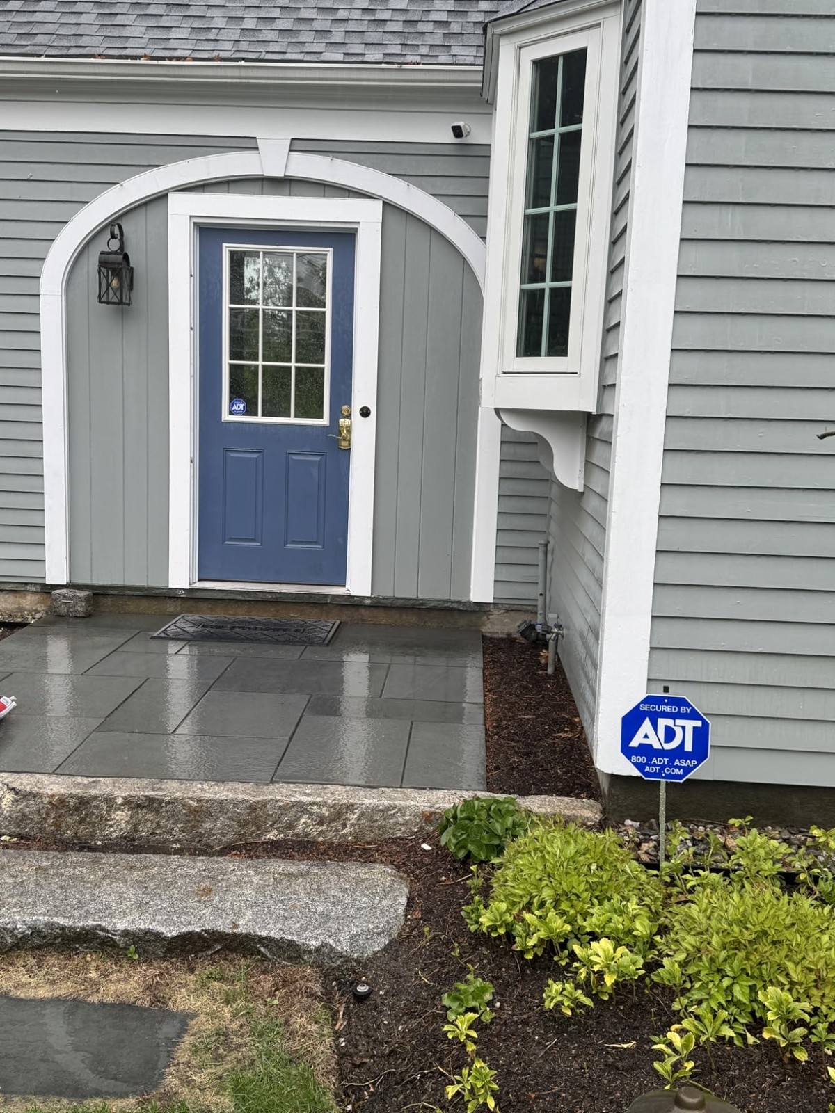 28" ADT Security Sign with Stake & 8 Window Stickers, Weather-Resistant Yard