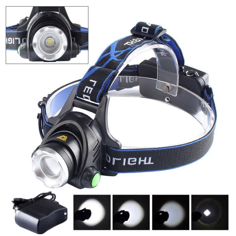 3Pack Rechargeable Headlight Zoomable Head Torch Lamp Flashlight LED Headlamp