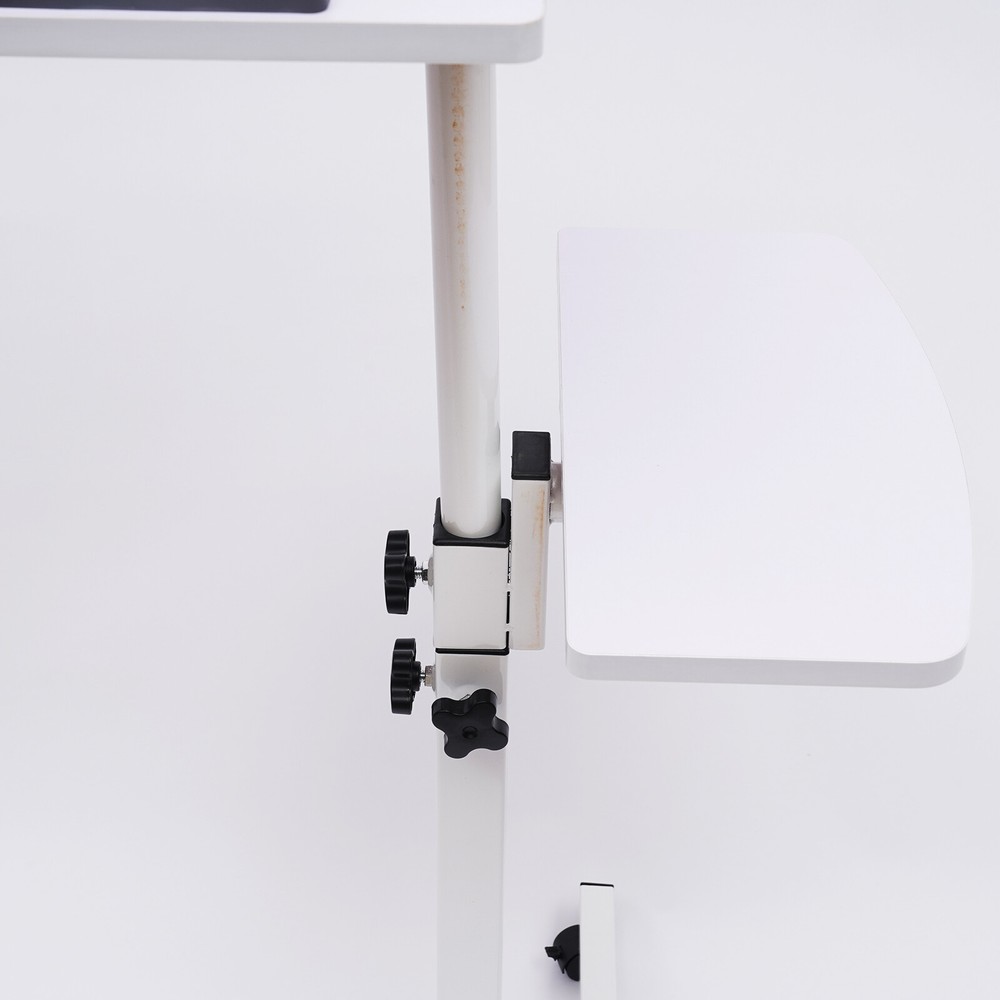 Over Bed Table Mobile Rolling Laptop Stand Computer Bedside Table Adjustable New