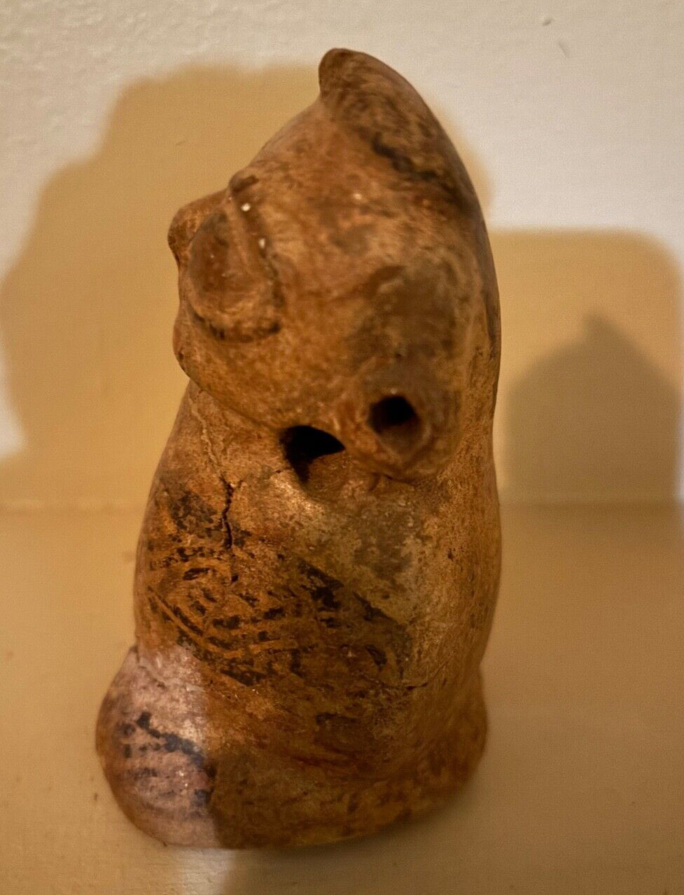 CHOROTEGA Costa Rican pre columbian figure 4.5" x 3" Authentic ARTIFACT ceramic