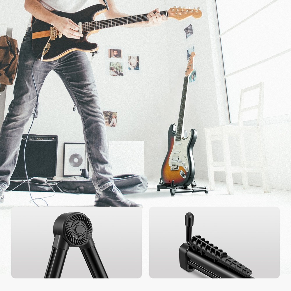 Donner Plastic Lightweight Universal Guitar Stand, Foldable with Movable Pads
