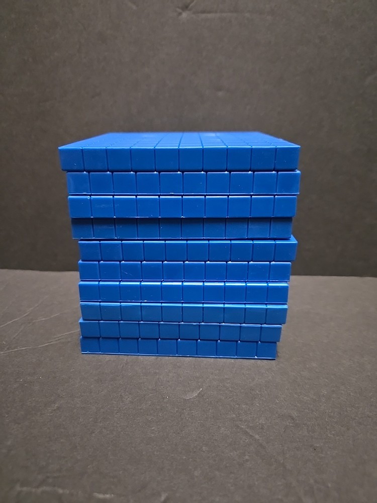 NEW Base 10 Flats Blue Plastic Math Manipulatives 10 Pack Teaching