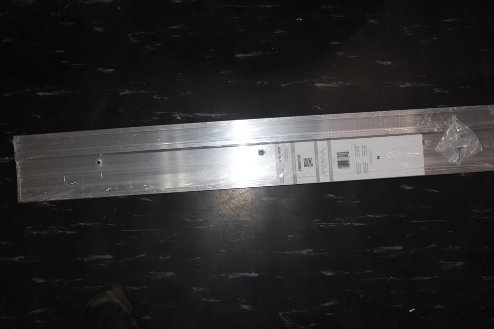 Pemko Latching Panic Exit Threshold Aluminum with Black Thermo Seal Insert