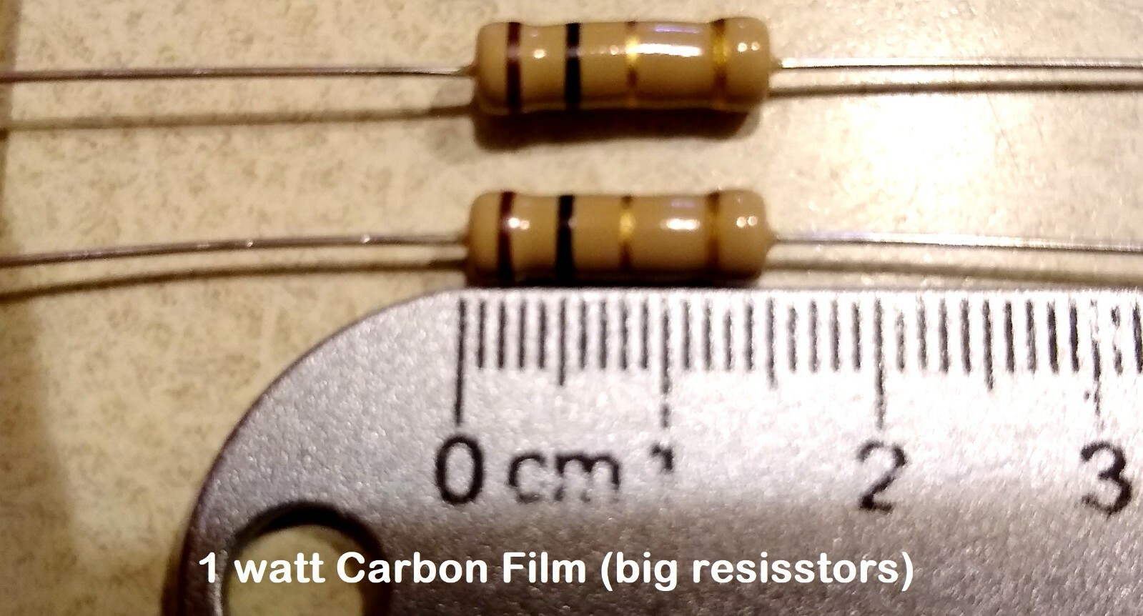 1 Watt Carbon Film Resistor LARGE (10 Pieces) 5% tolerance YOU CHOOSE THE VALUE