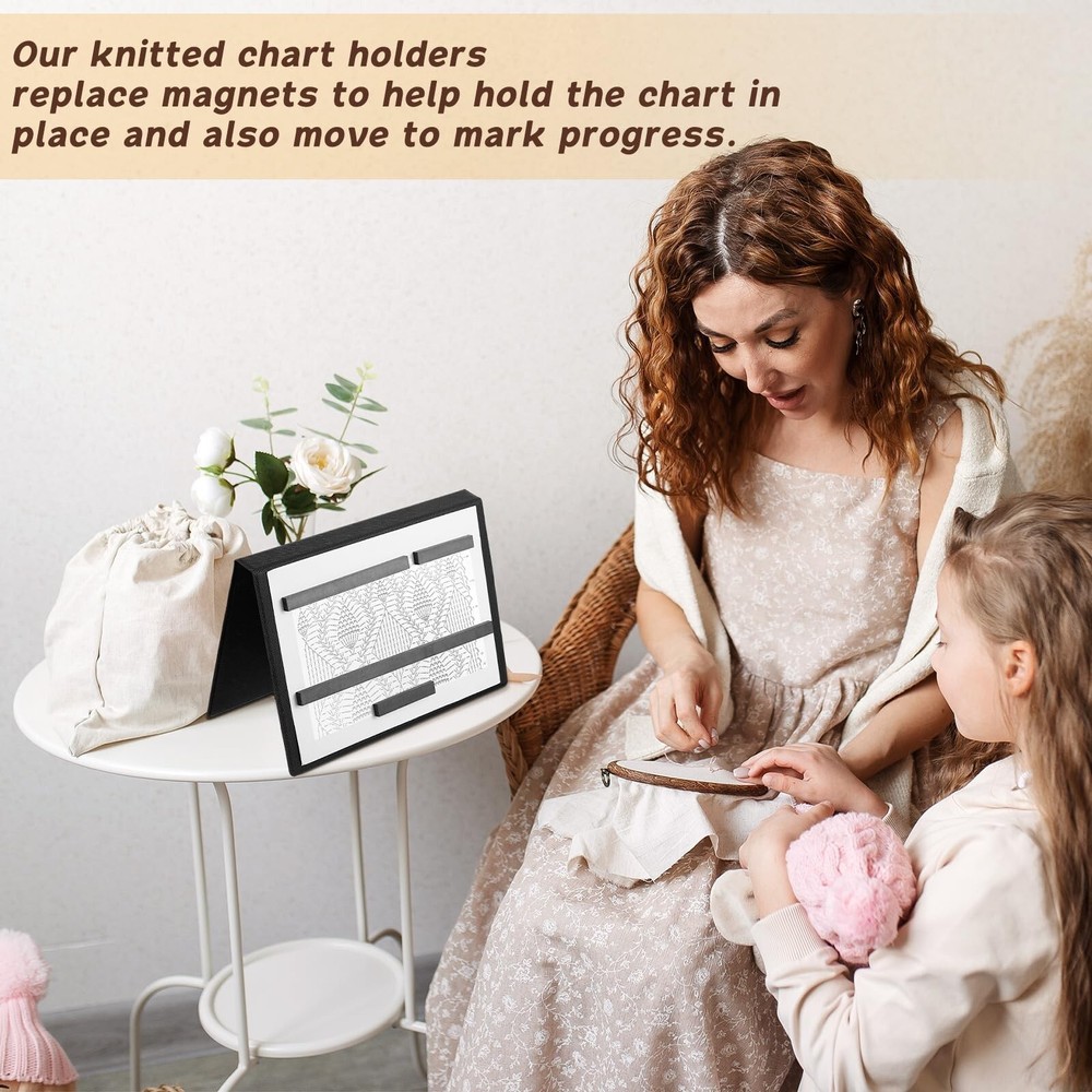 Flutesan 8 Pcs Knitting Chart Keeper Magnet Replacement Set Knitting Chart Ke...