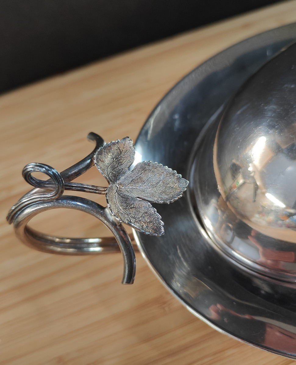 Tiffany & Co. Covered Cheese Or Butter Dish Silver Soldered