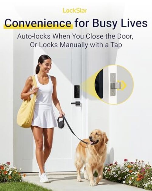 Smart Door Lock • Keyless Entry Deadbolt Door Lock • Multiple Entry Black