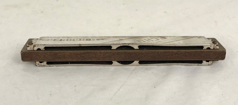 Two Hohner Harmonicas. Hohner Echo (C) & Blue Hohner (C)