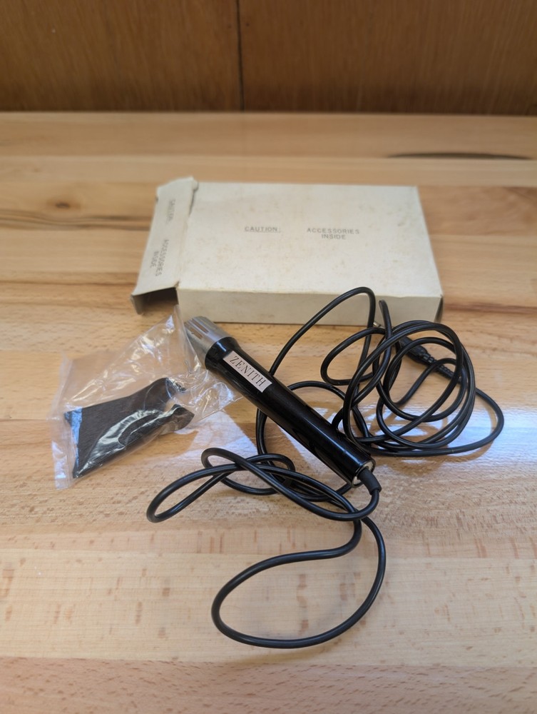 Vintage Zenith Microphone model # 98-55 Plug For Tape Recorder w/ Stand - 70s