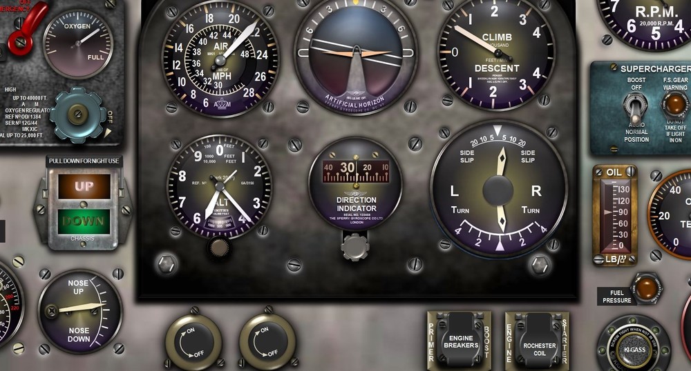 SPITFIRE COCKPIT instrument panel CDkit